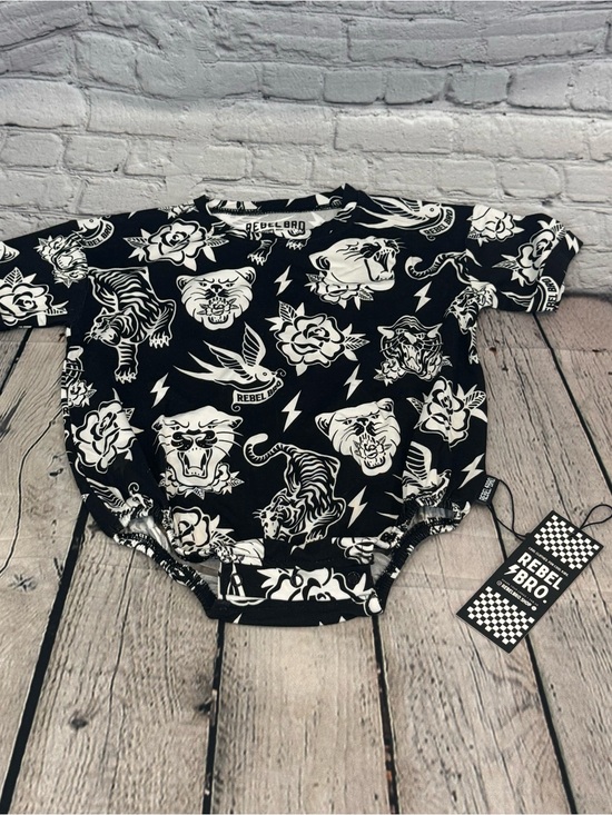 Rebel bro Other - Rebel Bro Tattoo Pattern Bamboo Bubble Romper